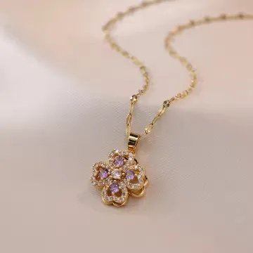 Darling 4 Leaf 360°Spinning Necklace 